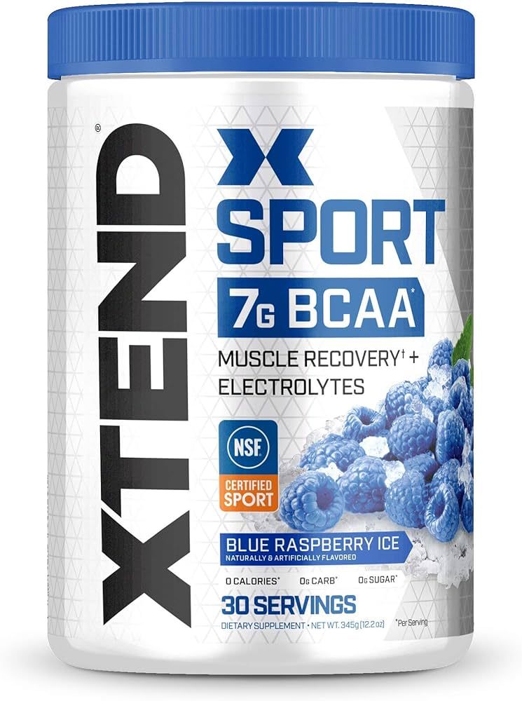 XTEND Sport BCAA Powder Blue Raspberry Ice - Electrolyte Powder for Recovery & Hydration with Ami... | Amazon (US)