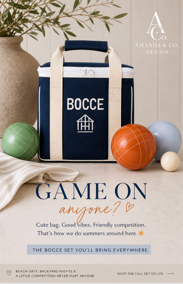 This is your sign to bring the fun outside 🎯
Backyard → beach → lake days… this bocce set is the easiest way to turn your space into a whole experience
It’s not just a game… it’s the vibe, the memories, the “stay a little longer” kind of nights
And yes… it looks this good sitting out too
Tap to shop and start your summer setup
#amandandcodesign #outdoorliving #backyardvibe
 

 #LTKdayinmylife #LTKActive #LTKHome