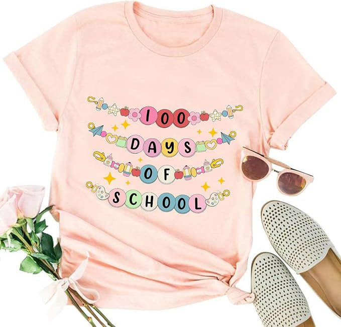 100 Days of School Shirt Women 100 Days of Doing Teacher Stuff Tshirts Teacher Appreciation Gift | Amazon (US)