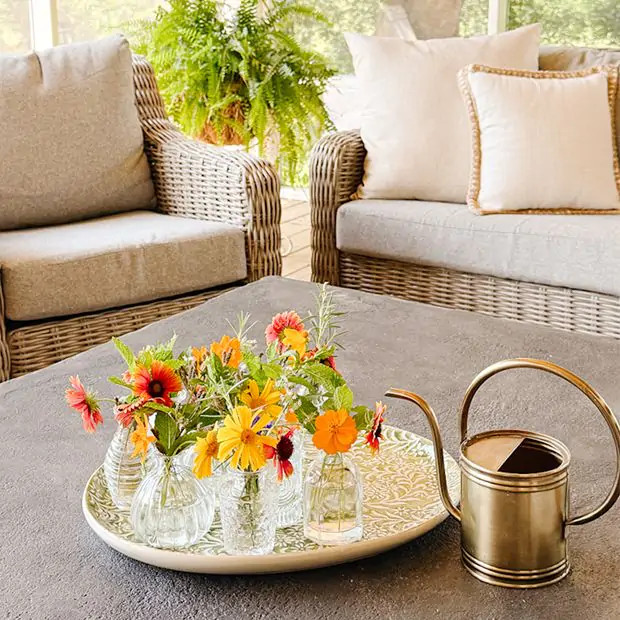 5 Piece Perfume Bottle Vases | Antique Farm House