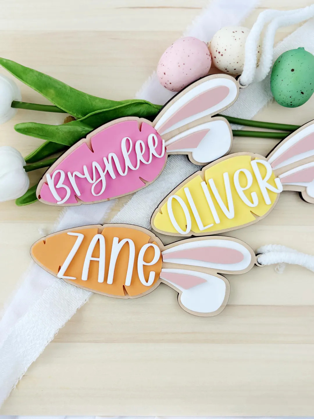 Personalized Easter Basket Tag: Custom Carrot & Bunny Spring Decor | Etsy (US)