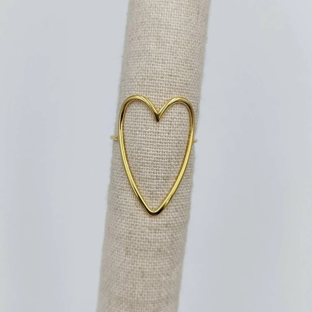 CUCURON Stainless Steel Heart Ring - Etsy Canada | Etsy (US)