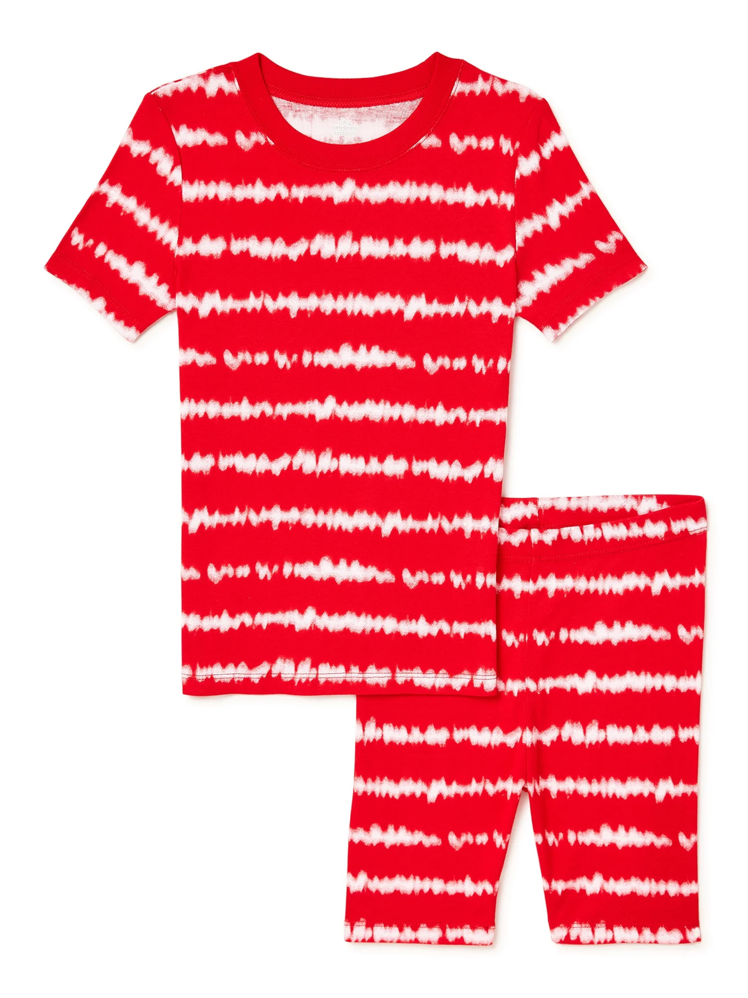 Unisex Americana Short Sleeve Top and Shorts Cotton Snug Fit Pajama Set, 2 Piece, Size 4-10 | Walmart (US)