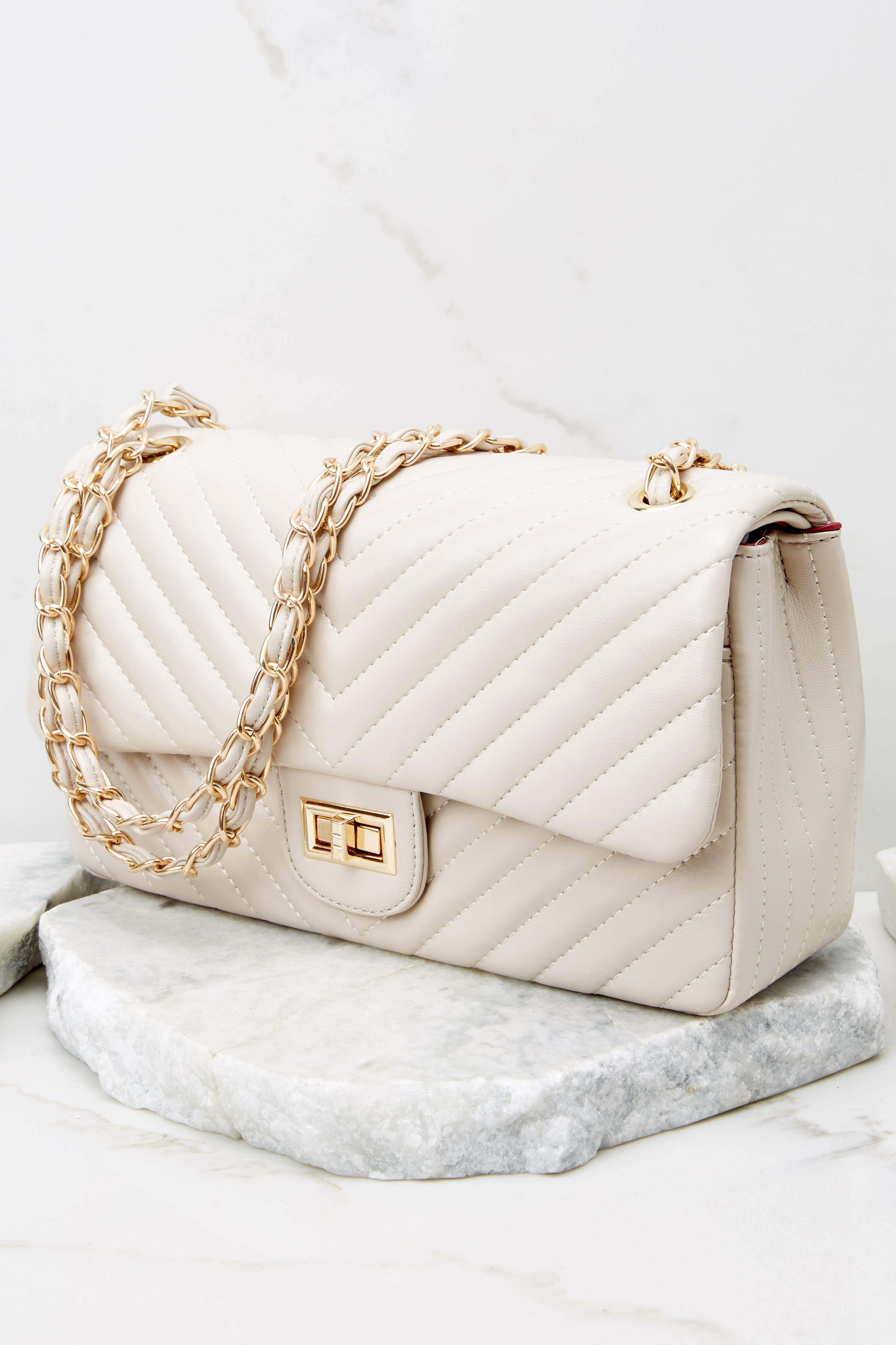 Polished And Poised Nude Bag | Red Dress 