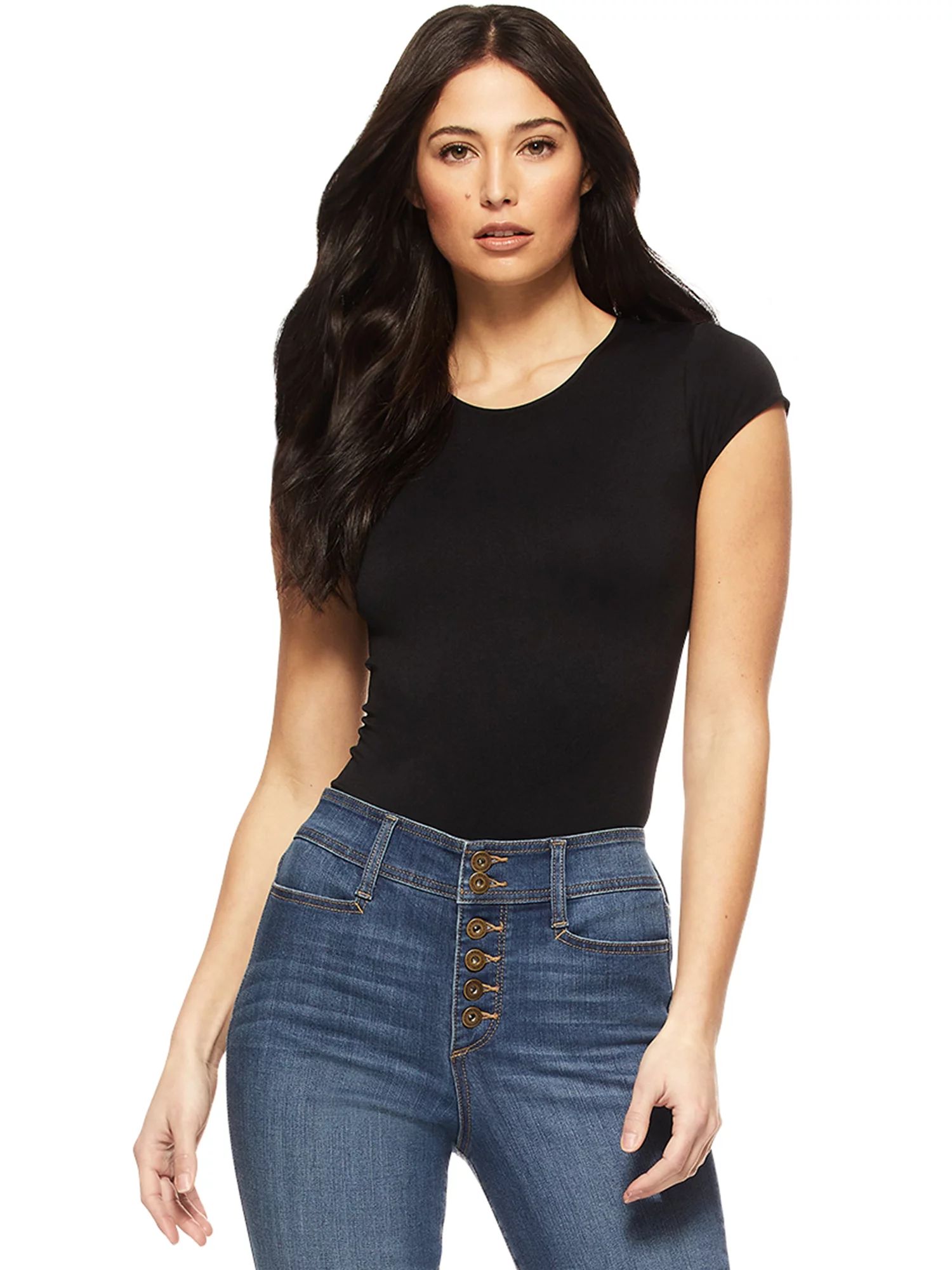 Sofia Jeans by Sofia Vergara Women’s Cap Sleeve Bodysuit - Walmart.com | Walmart (US)