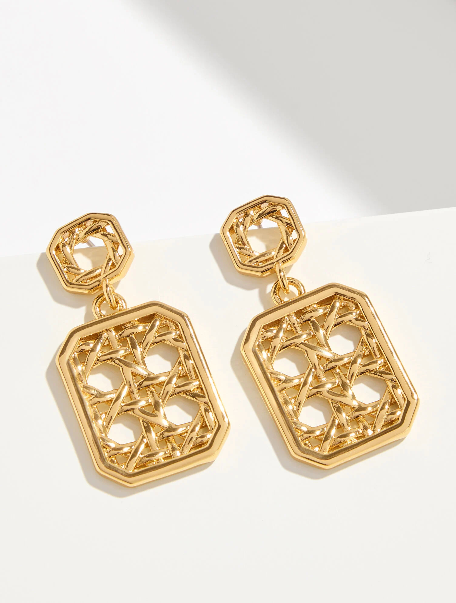 Rattan Texture Drop Earrings | Talbots