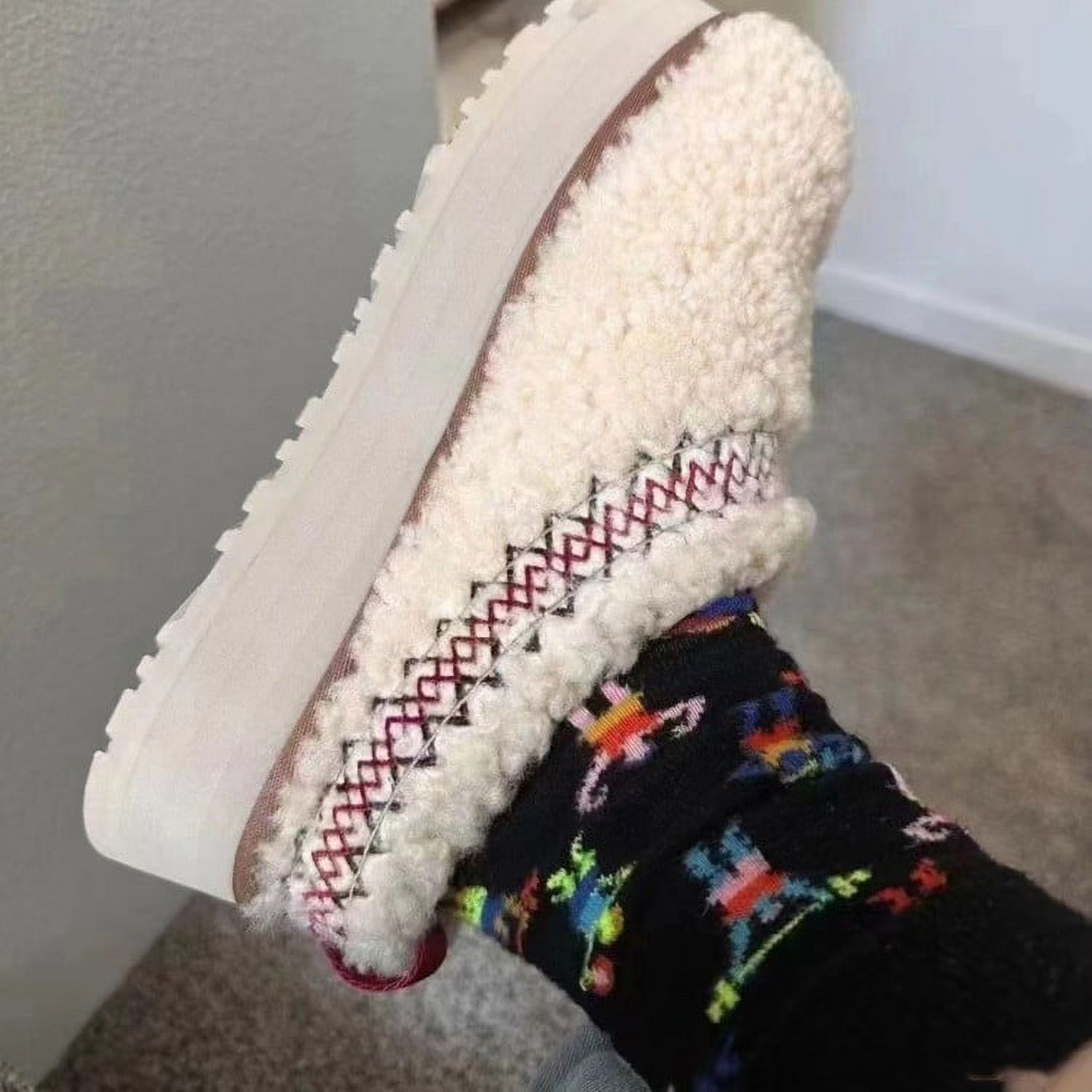 Women's Slippers Platform Mini Boots Short Ankle Boot Fur Fleece Lined Sneakers House slippers An... | Walmart (US)