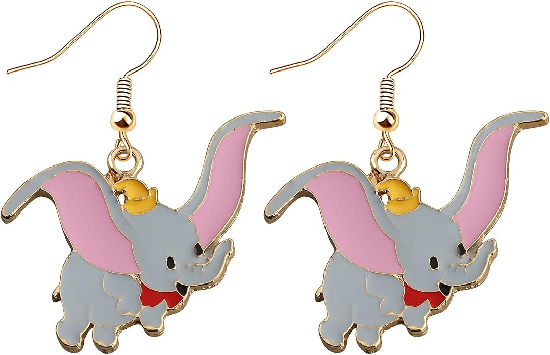 MAOFAED Elephant Present, Elephant Lover Present, Cartoon Lover Gift, Dangle Earring for Her(Elep... | Amazon (US)