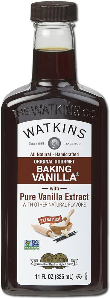 Watkins All Natural Original Gourmet Baking Vanilla, with Pure Vanilla Extract, 11 Fl Oz (Pack of... | Amazon (US)
