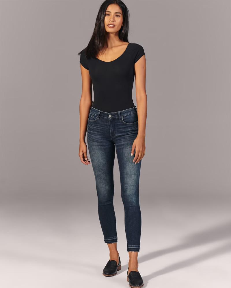 Mid Rise Super Skinny Ankle Jeans | Abercrombie & Fitch (US)