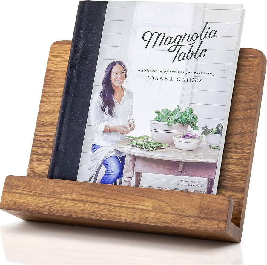 Beautiful Cookbook Stand for Your Kitchen Counter - Solid Wood Stand Easily Keeps Cook or Recipe ... | Amazon (US)