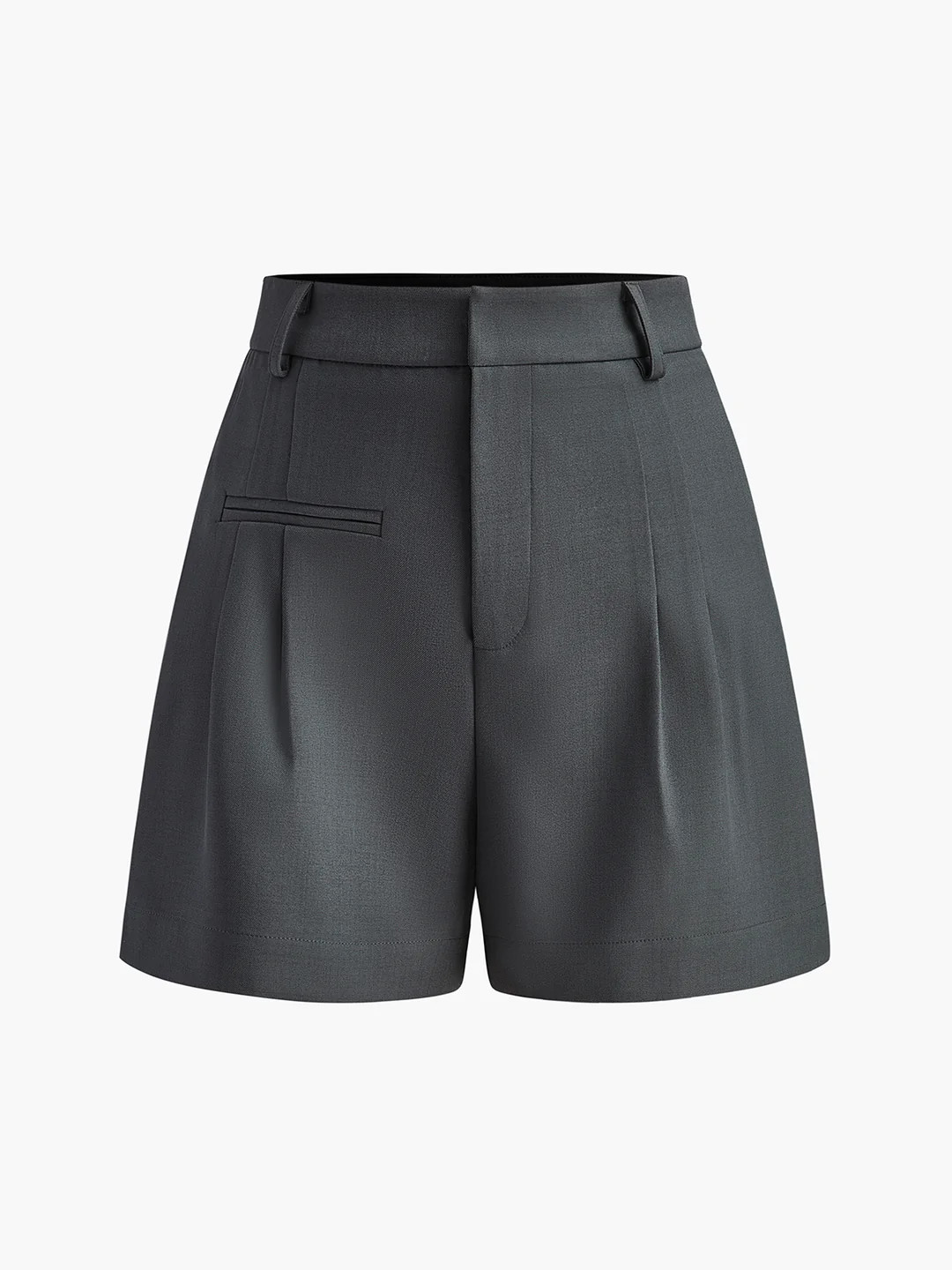 Semi-Sheer Mid-Waist Shorts Without Belt | Commense
