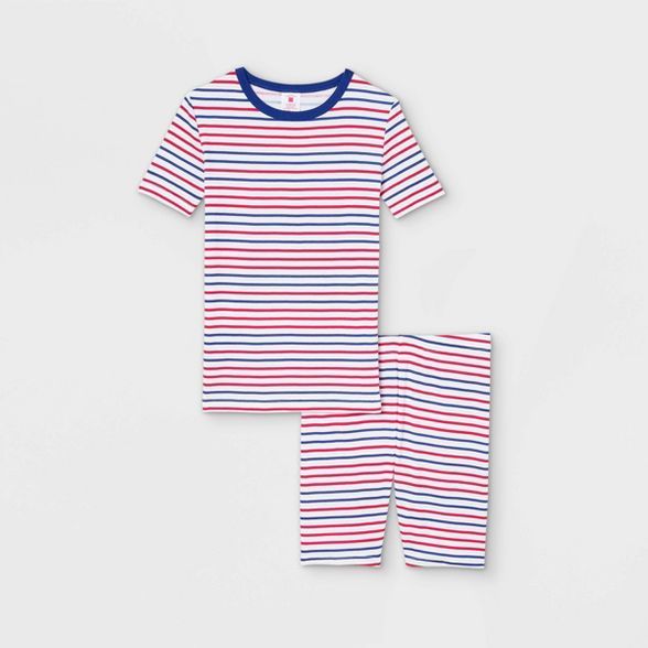 Kids' Americana Striped Matching Family Pajama Set - White | Target