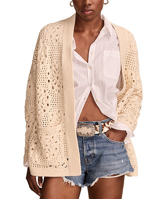 Lucky Brand Women's Mixed-Stitch Cardigan - Macy's | Macy's