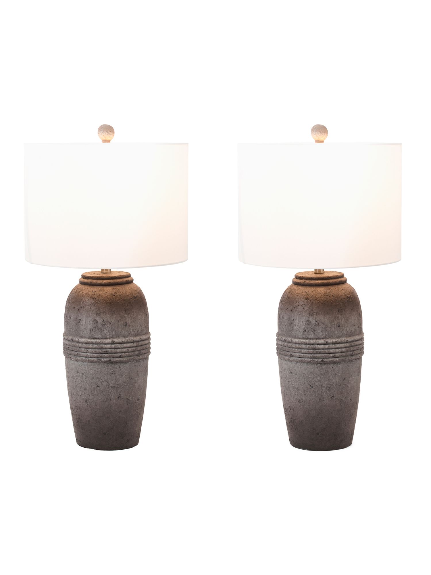 Set Of 2 Textured Table Lamps | Lighting | Marshalls | Marshalls
