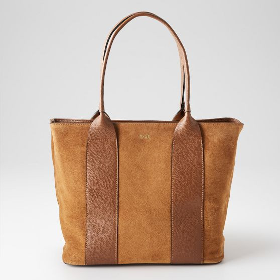 Luciana Italian Suede Tote | Mark and Graham