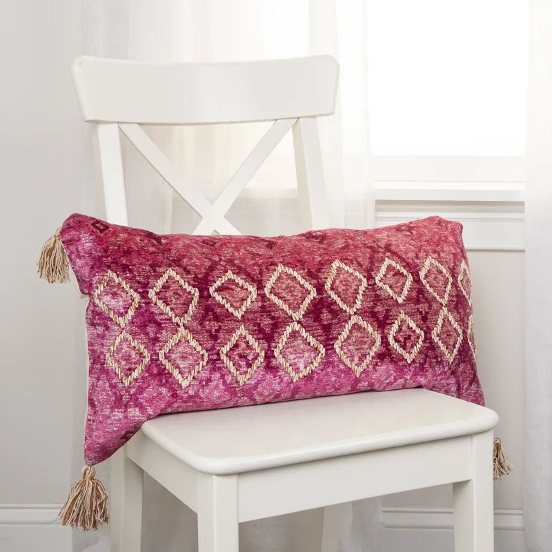 Embroidered Cotton Throw Pillow | Wayfair North America