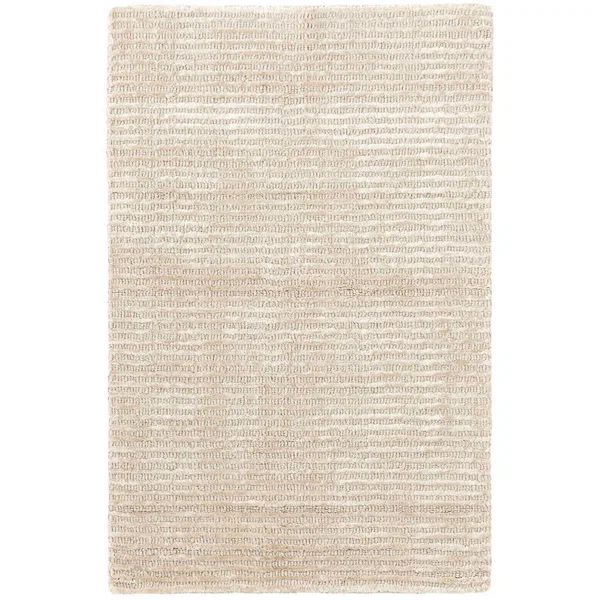Cut Stripe Hand-Knotted Area Rug in Ivory | Wayfair North America