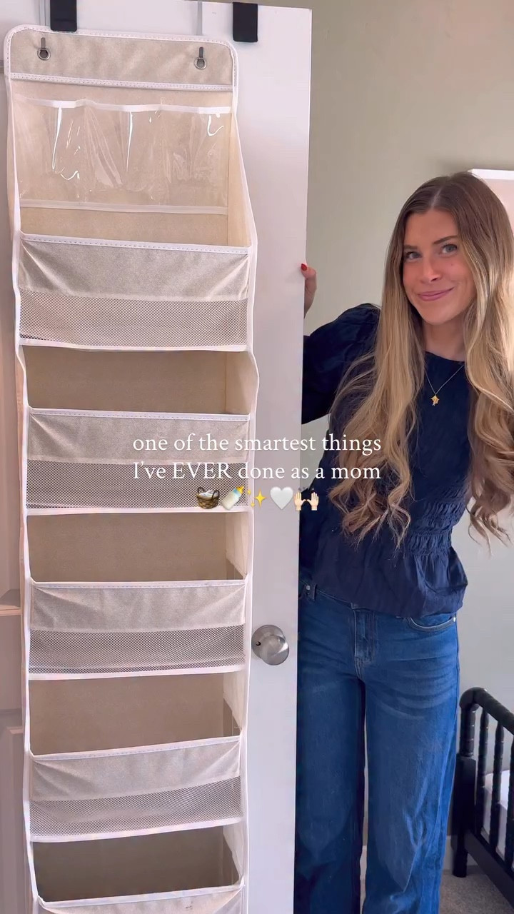 My FAVORITE mom hack of all time 👇🏻✨

Use an over the door organizer to store all of your little ones diapers & wipes! This saves SO much space and allows you easy access during diaper changes! 

PRO TIP: flip your baby’s diaper upside down 🤯 this makes them easier to grab

SEND this to a parent friend who needs to know about this hack & save it to try in your home!! 

#babycloset #babyorganizer #babyclosetorganization #diaperstorage #momhack

#LTKBaby #LTKmomlife #LTKBump