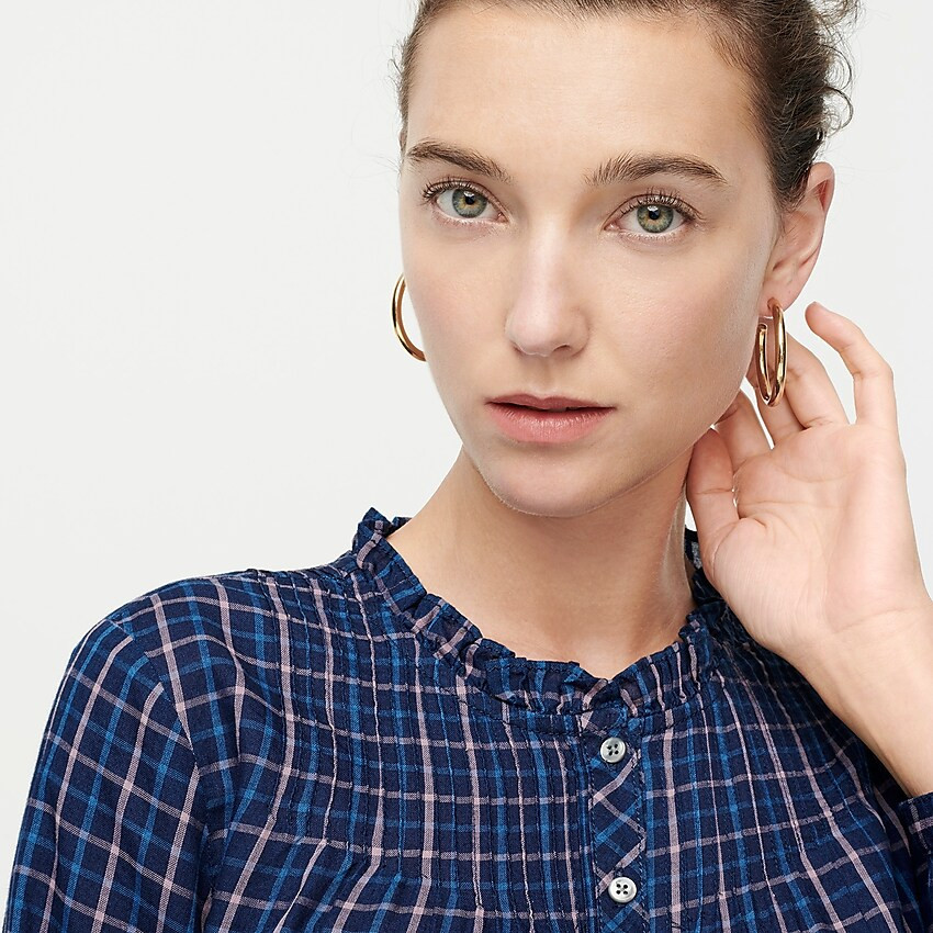 Mini tube hoop earrings in matte gold | J. Crew US