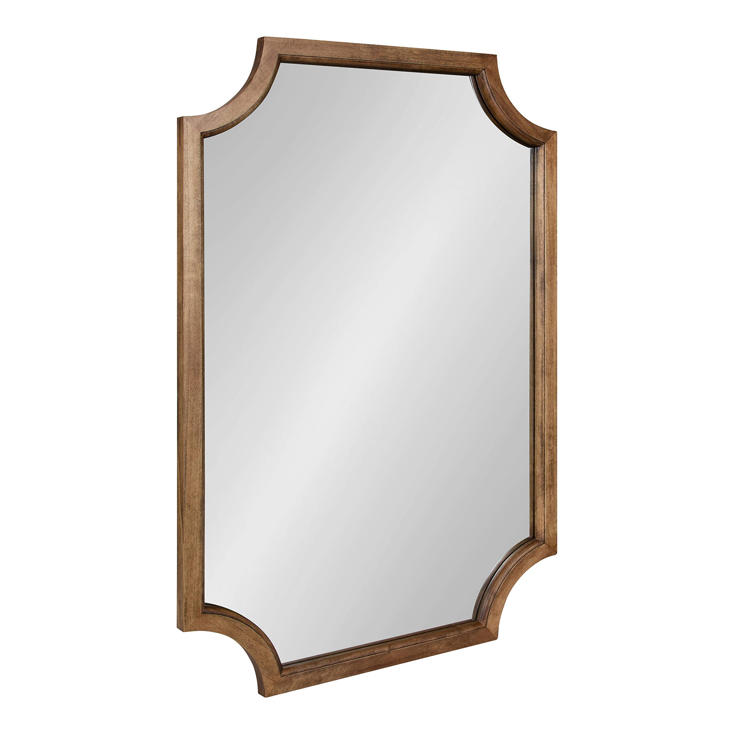 Kate and Laurel Hogan Farmhouse Wood Framed Wall Mirror, 24 x 36, Rustic Brown, Modern Wall Accen... | Amazon (US)