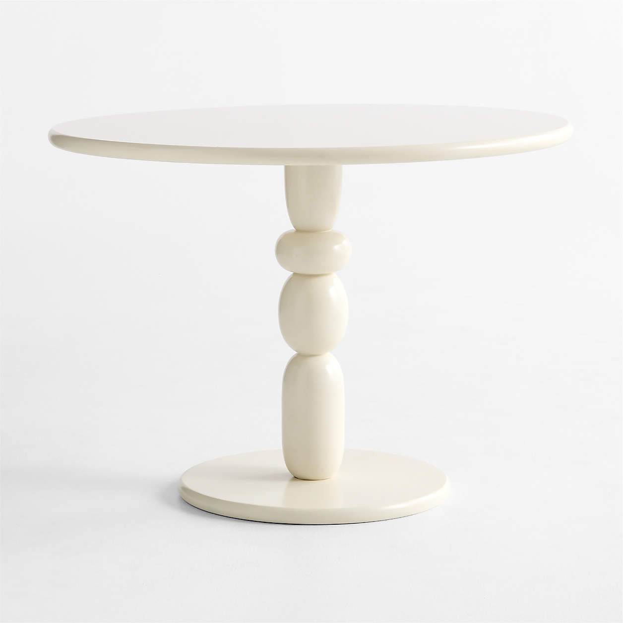 Break Point Round Ivory Wood Kids Play Table by Venus Williams | Crate & Kids | Crate & Barrel