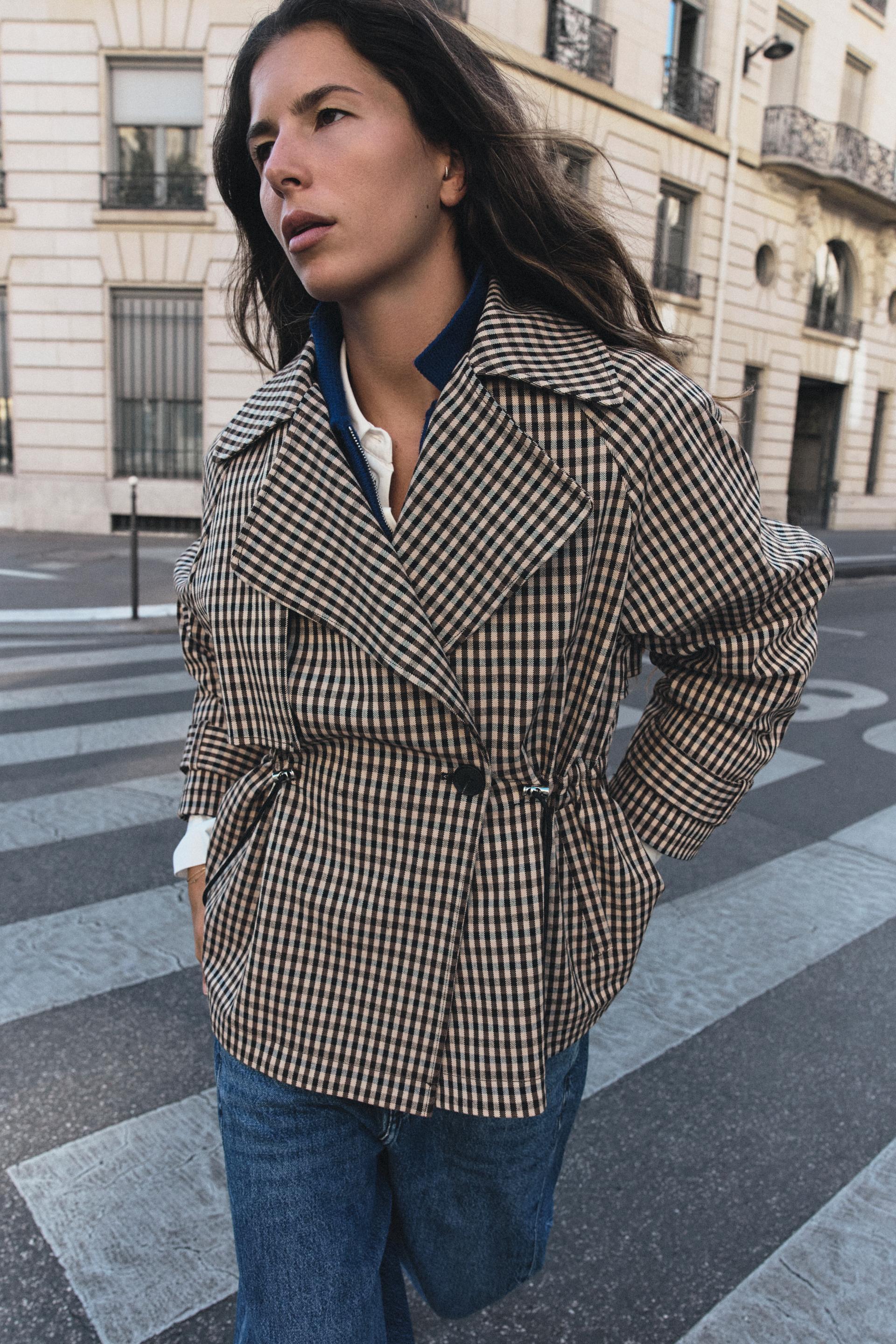 Zara - Wool Coat With Faux Fur Collar - Women - Dark Khaki - Women | Zara US