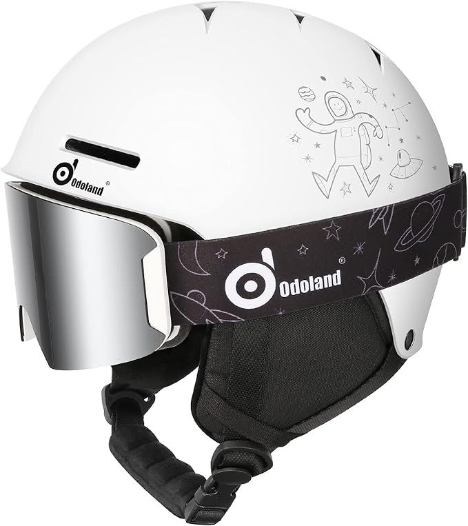 Odoland Kids Ski Helmet, Snow Helmet with Ski Goggles, Shockproof, Windproof, Safety Snow Sports ... | Amazon (US)