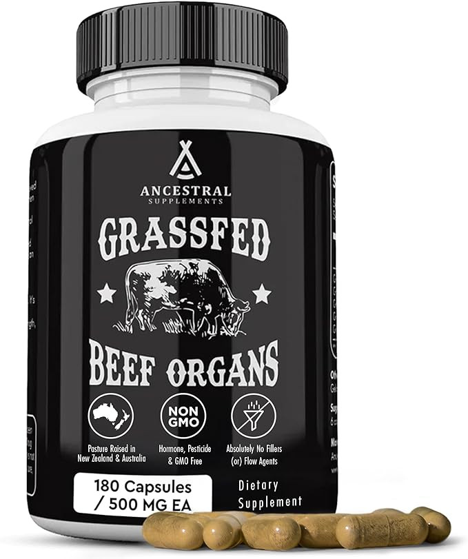 Ancestral Supplements Grass Fed Beef Organ Supplement, Supports Whole Body Wellness with Propriet... | Amazon (US)