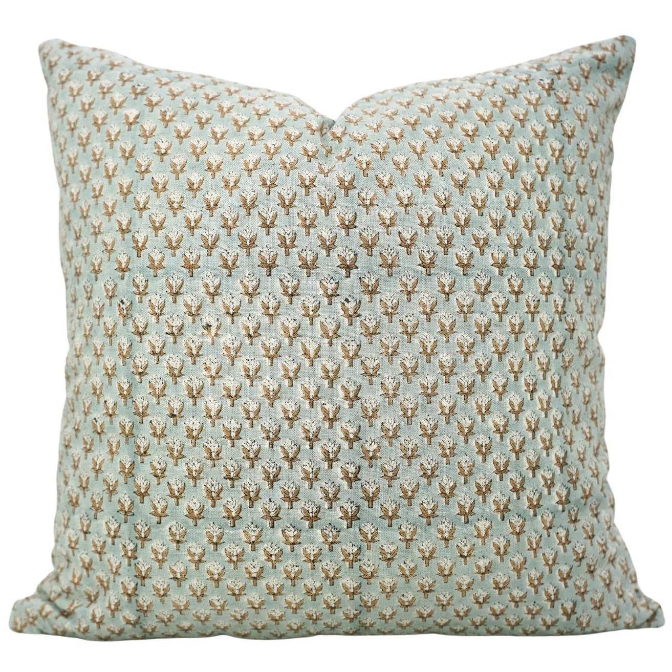 Fabdivine boho accent pillow cushion case, floral, spring fall, (Mogra, Blue) | Wayfair North America