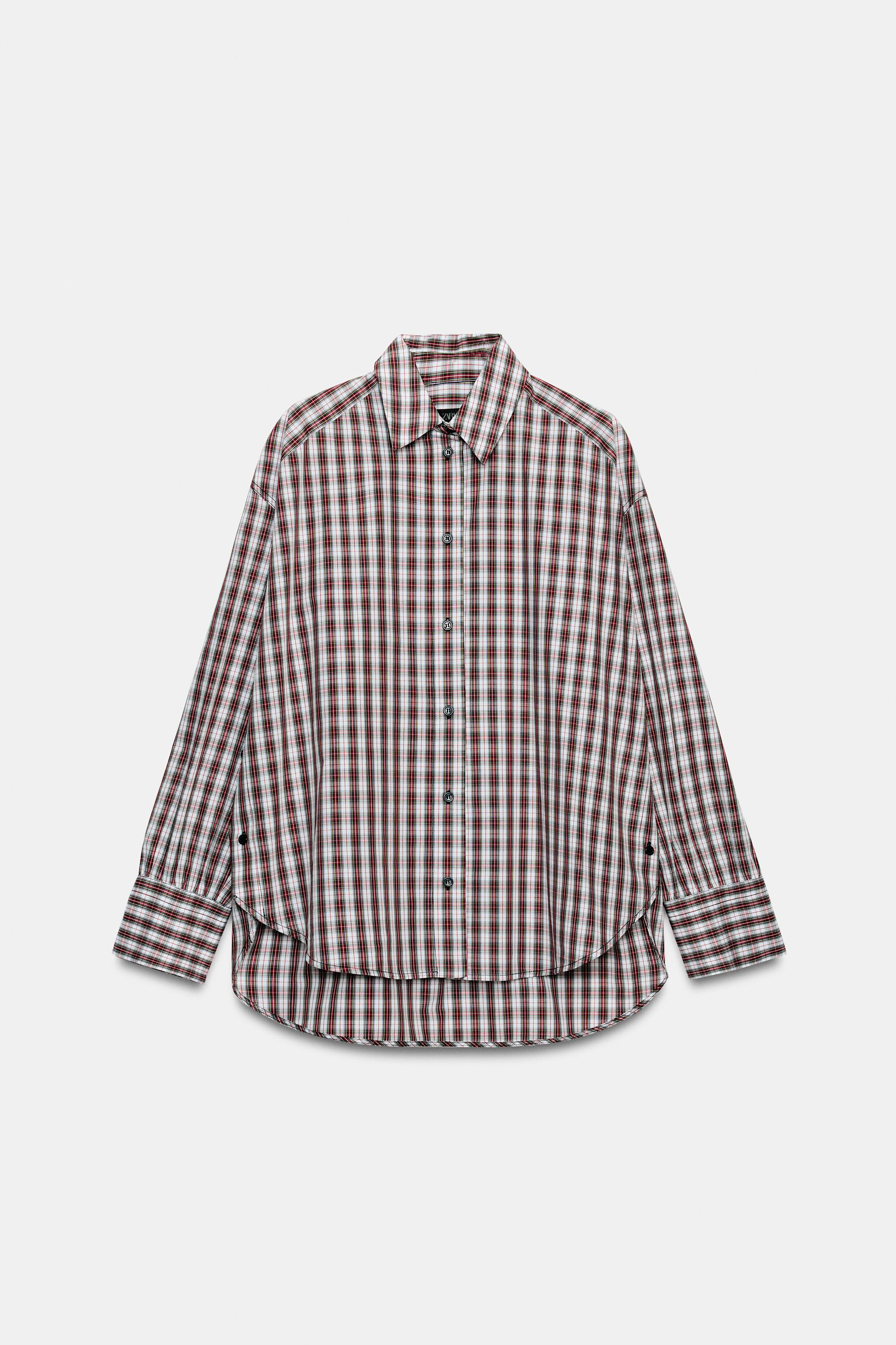 ZW COLLECTION OVERSIZED PLAID SHIRT | Zara Canada