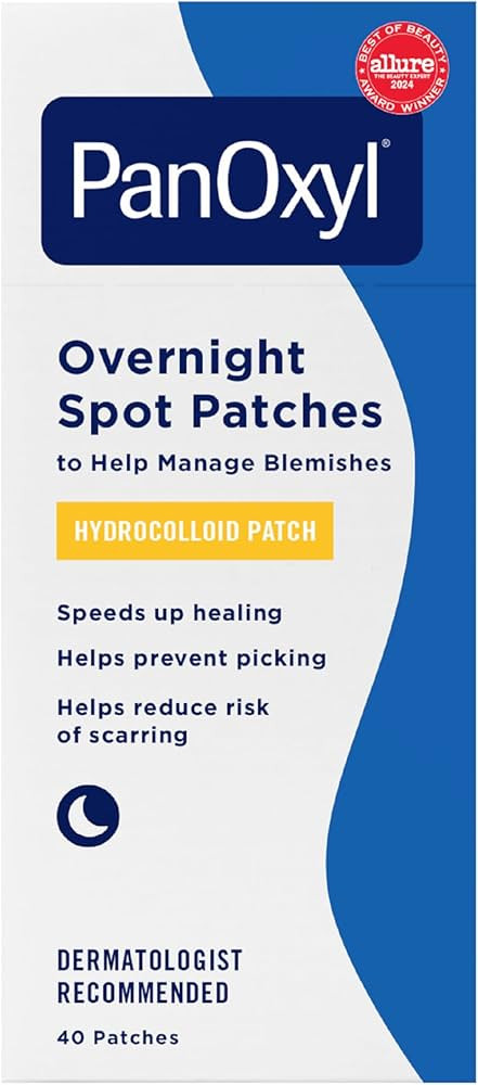 PanOxyl PM Overnight Spot Patches, Advanced Hydrocolloid Healing Technology, Fragrance Free, 40 C... | Amazon (US)