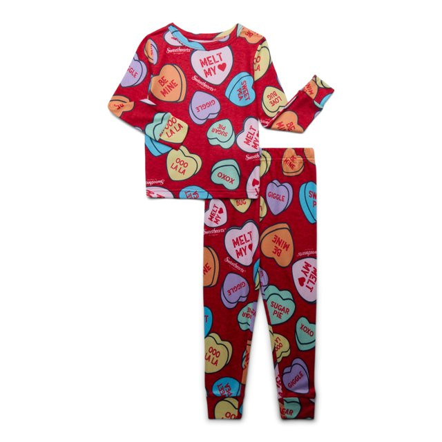Character Toddler Unisex Valentine's Day Pajama Set, 2-Piece, Sizes 12M-5T | Walmart (US)