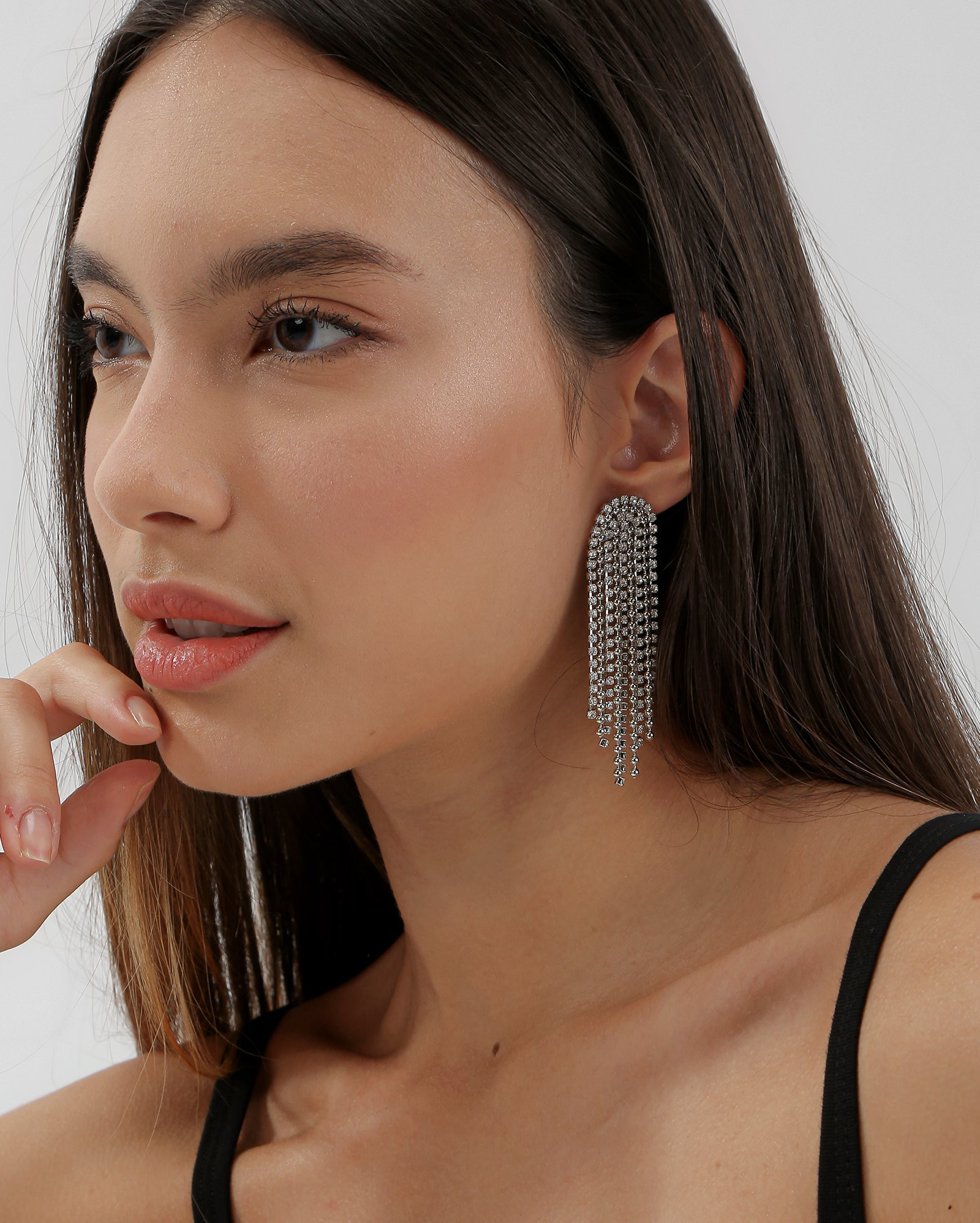 Brinco strass zirconias prateado | Accessori by Riachuelo | Riachuelo (BR)