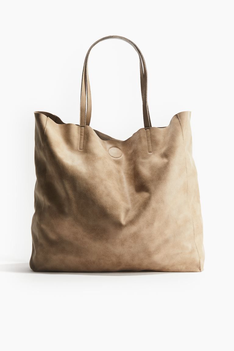 Shopping Bag - Beige/distressed - Ladies | H&M US | H&M (US + CA)