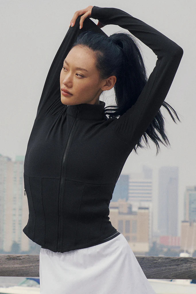 Airbrush Corset Full Zip Jacket | Alo Yoga (US)