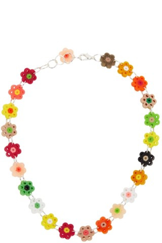 SSENSE Exclusive Multicolor Daisy Chains Flower Choker | SSENSE