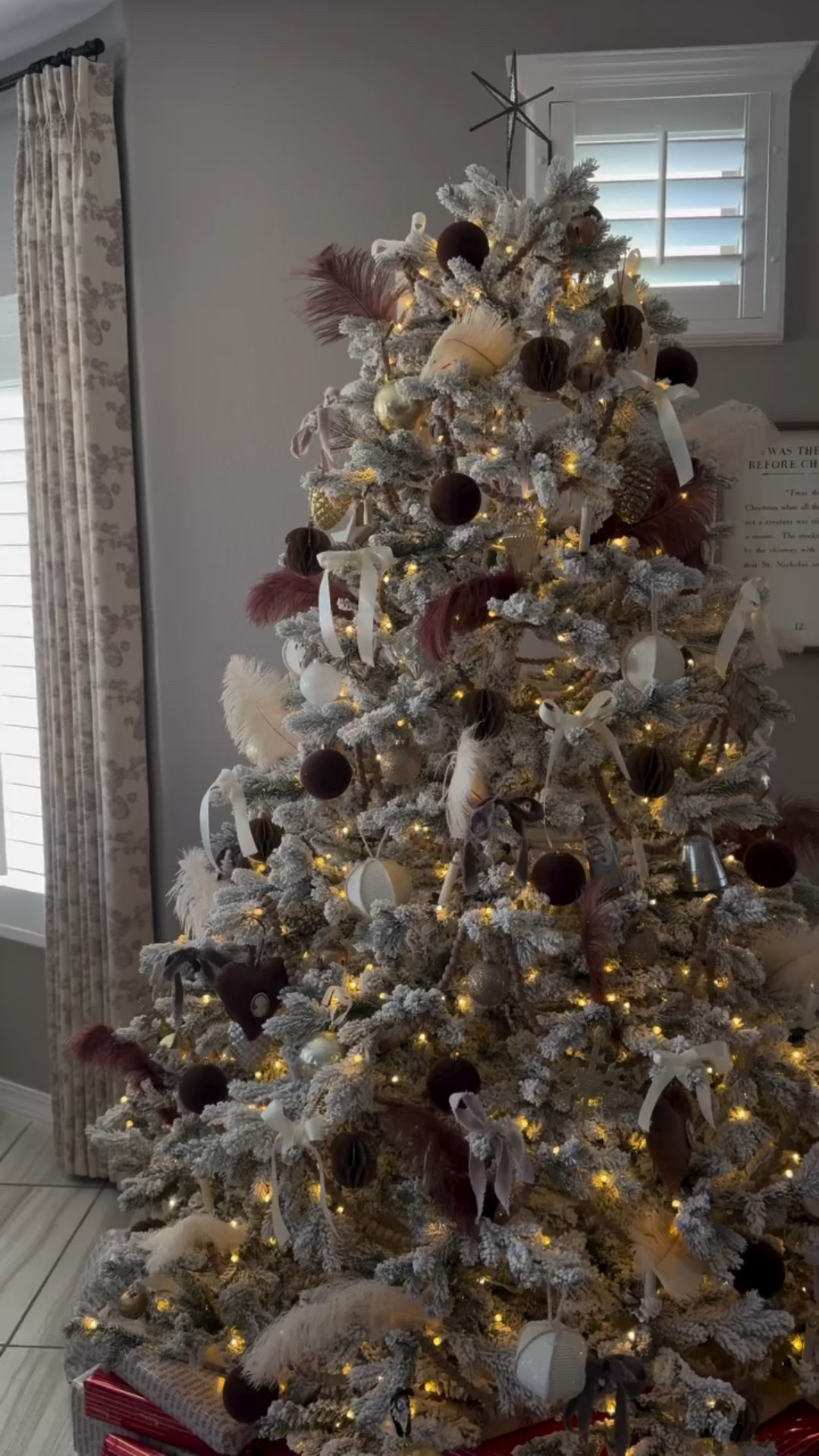 Who says you can’t put feathers in your tree? I say do whatever makes you happy, use whatever you have on hand, Make homemade ornaments, It doesn’t have to be decorated using the “trendiest” ornaments, bows and garland or colors to be beautiful. If it makes you happy then go for it. Creativity and originality are what make it beautiful! 

This  #gifted 7.5ft Rushmore flocked tree with 750 warm white lights from @kingofchristmas

#ad The tree comes with a stand and is so easy to put together. It also comes with a remote and 8 different light settings 

Linked in stories and bio

#kingofchristmas