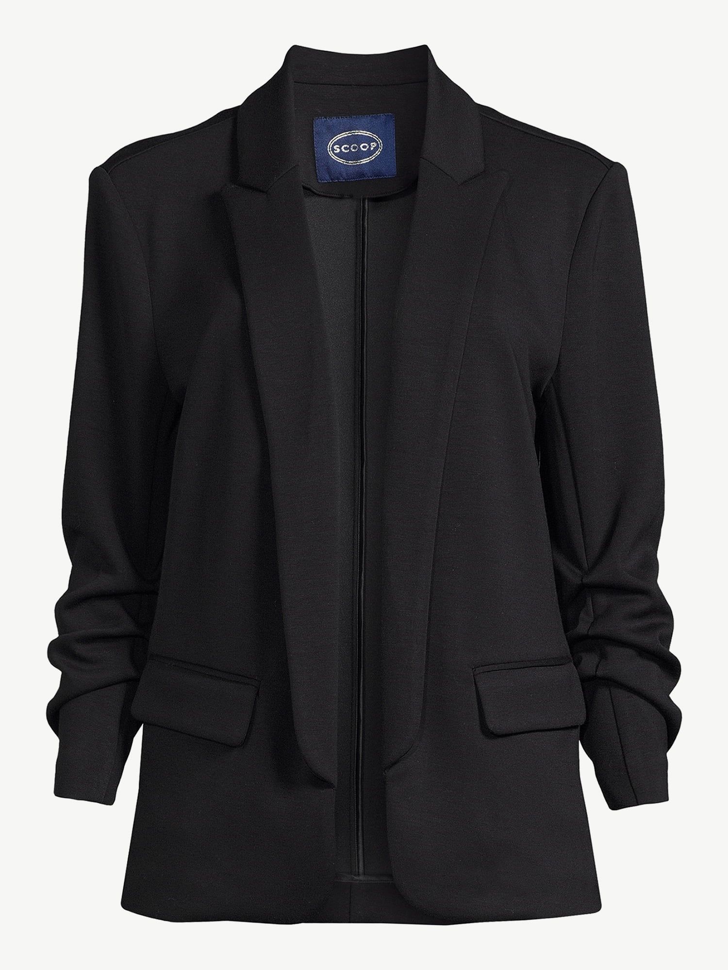 Scoop Women's Scuba Blazer with Scrunch Sleeves - Walmart.com | Walmart (US)