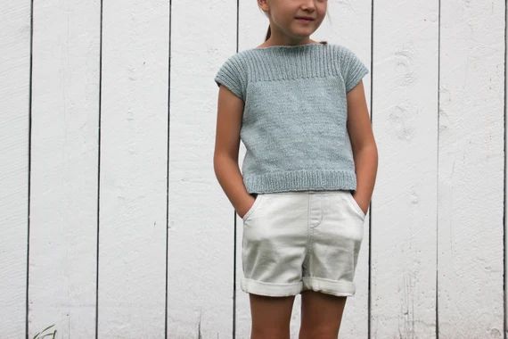 Kid's Sweater Knitting Pattern  Girl's Pullover | Etsy | Etsy (US)