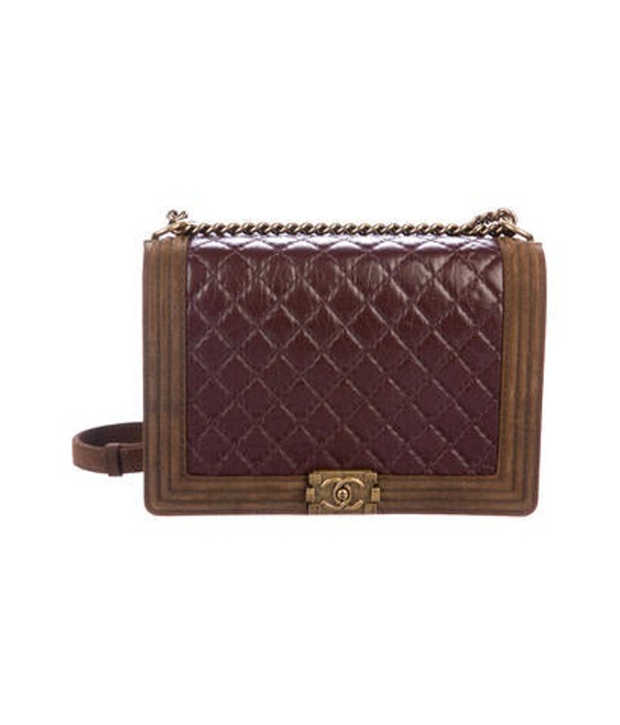 Chanel Paris-Edinburgh Large Quilted Boy Bag gold Chanel Paris-Edinburgh Large Quilted Boy Bag | The RealReal