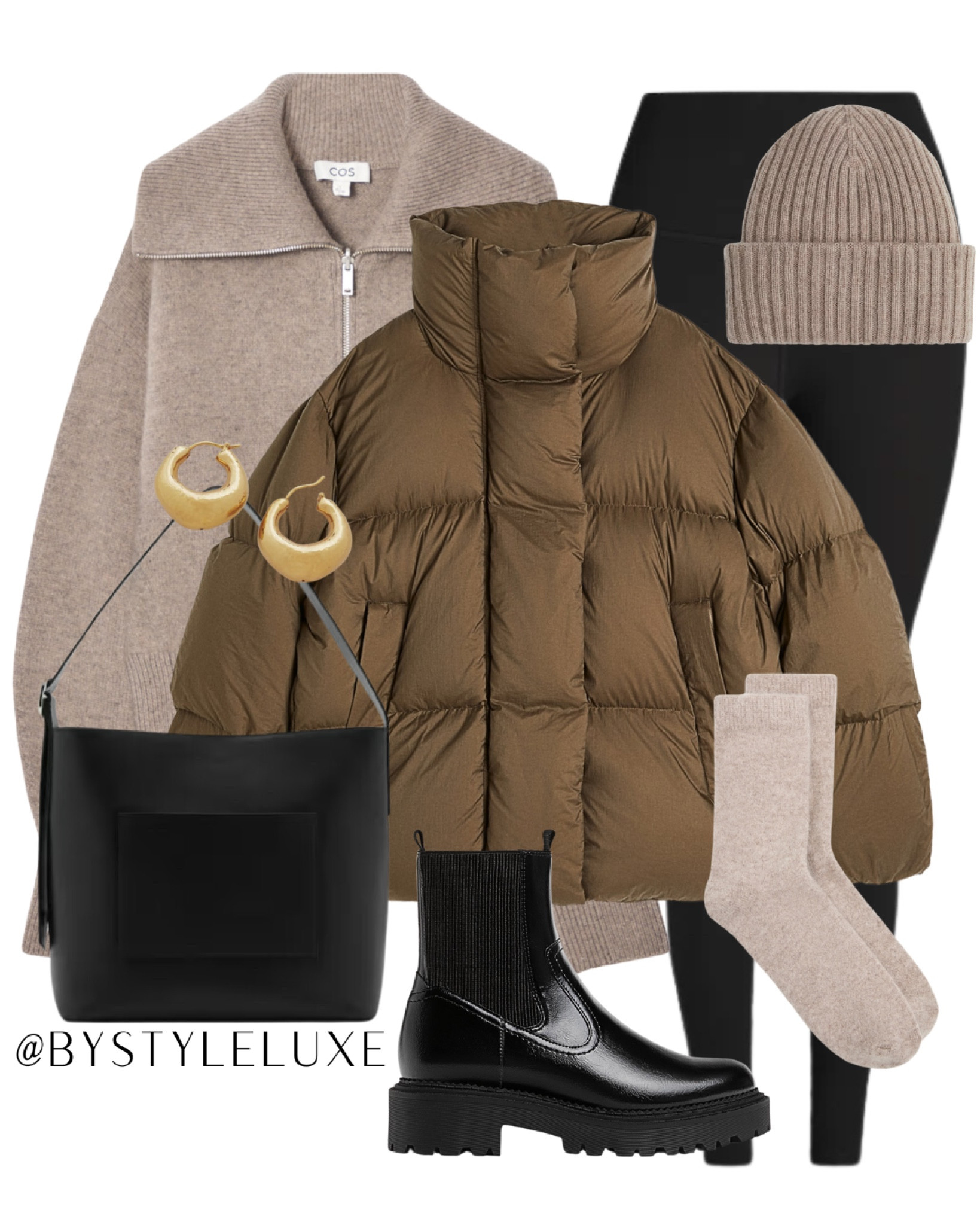 BROWN JACKET - short puffer jacket and leggings outfit with chunky ankle boots to elevate the look

#ankleboots #puffercoat #wintercoat

#LTKshoes #LTKwinter #LTKautumn