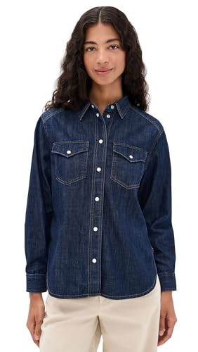 Madewell Women's Denim Oversized Western Shirt, Rinse Wash, Blue, S | Amazon (US)