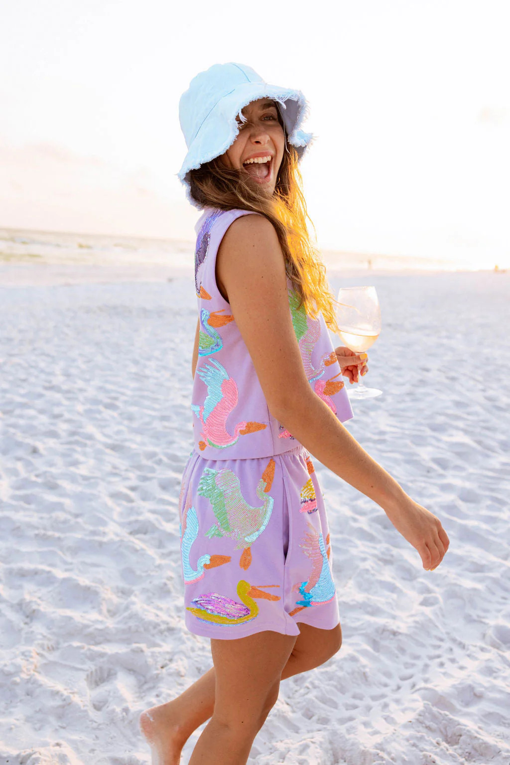 Lavender Multi Bird Skirt | Queen of Sparkles