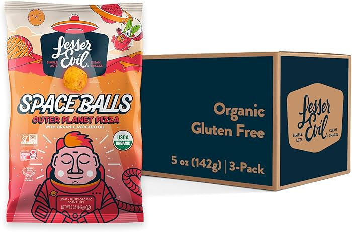 LesserEvil Outer Planet Pizza Space Balls, Premium Quality, Minimally Processed, No Vegetable Oil... | Amazon (US)