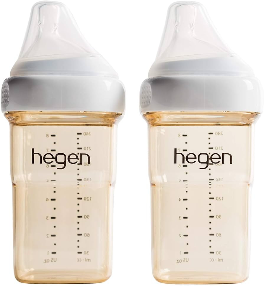 Hegen Easy to Clean Anti-Colic Baby Bottle, 8oz for 3 to 6 Months (2-Pack) | Amazon (US)