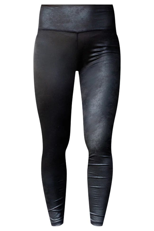 Be Extraordinary Black Faux Leather Leggings Black | Pink Lily