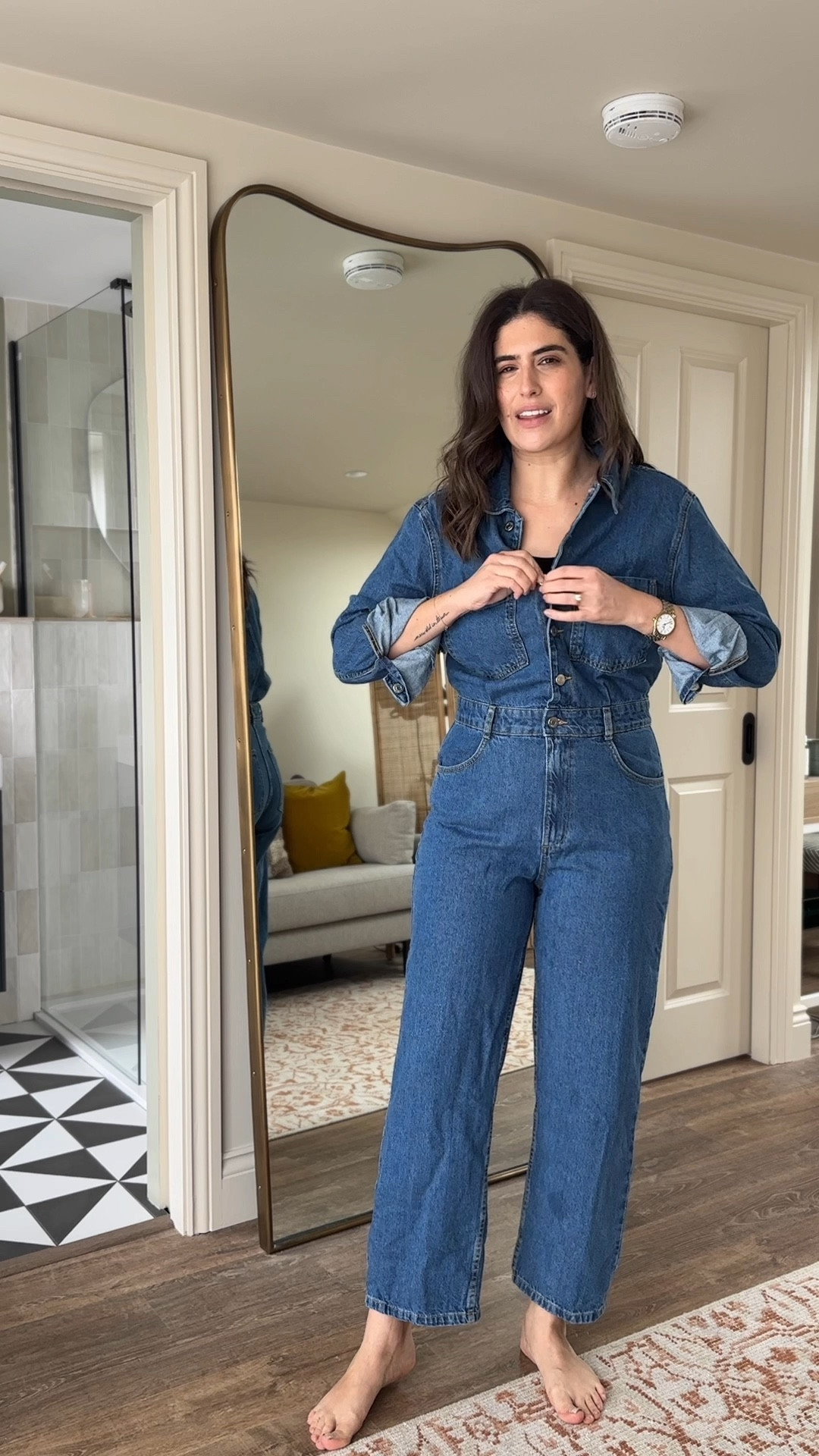 Denim jumpsuit. Mango  