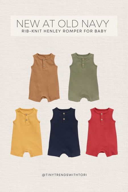 New at old navy - rib knit henley romper for baby! Comes in 5 colors & perfect for summer!

#LTKunder50 #LTKbaby #LTKkids