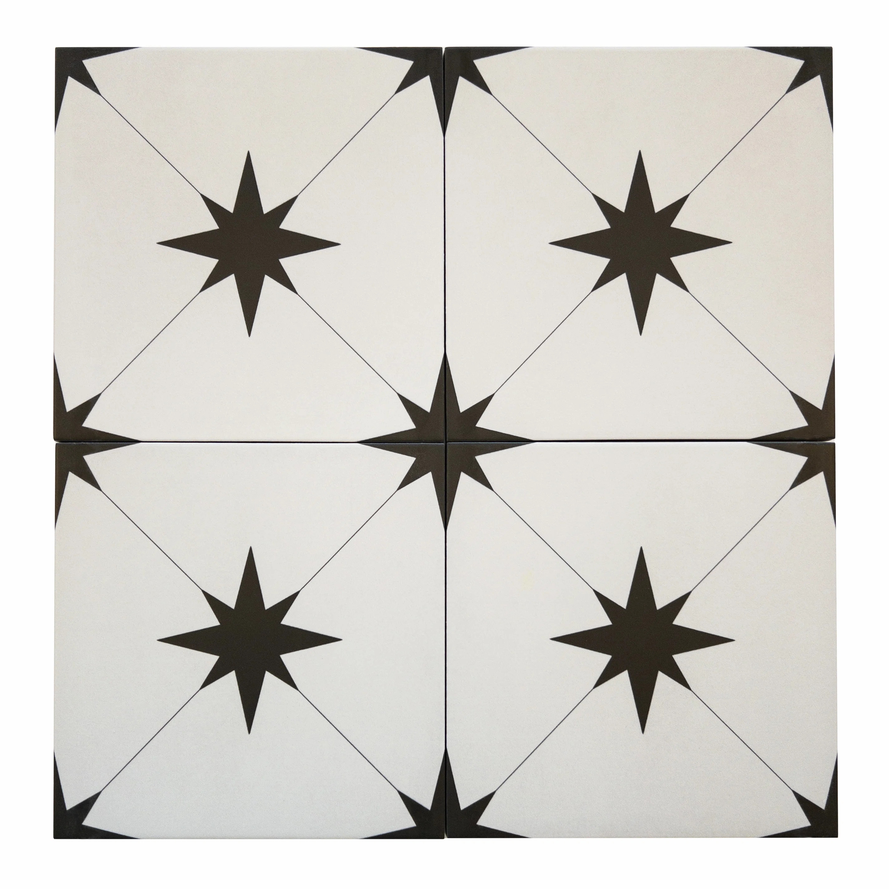 Arden 9" x 9" Beveled Porcelain Patterned Wall & Floor Tile (Set of 20) | Wayfair North America